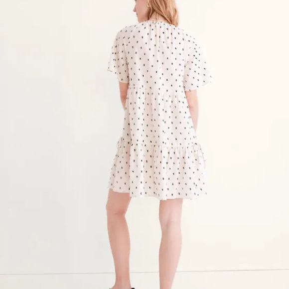 Madewell Lorelei Mini Dress in Clip Dot  Polka Dot Short Sleeve Dress - Picture 2 of 11